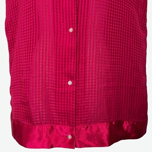 VICTORIA'S SECRET Vintage Gold Label Satin Trim Sleeveless Pajama Top Shirt sz M - Picture 5 of 12